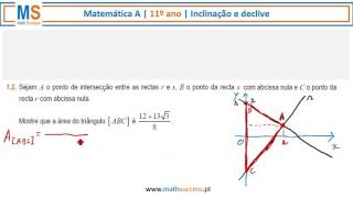 Matemática 11º ano  Inclinação  Declive [upl. by Payton]