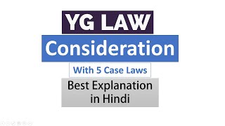 Watch for Conceptual Clarity  Consideration  Law of Contracts  In Hindi [upl. by Barrada]