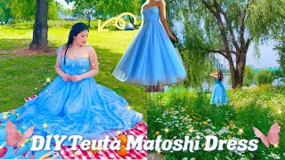 DIY Teuta Matoshi dress🦋 Haute Couture Dress full tutorial [upl. by Nidnal]