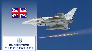 Eurofighter Typhoon in Aerial Combat Attack with Missiles  Bundeswehr [upl. by Dnomaid]