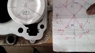 piston ring installation with drawing bike Honda shine [upl. by Neelia]