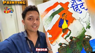 Painting for Independence Day 🇮🇳 India Koilash [upl. by Akapol]