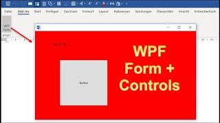 Office Addin with WPF Windows Controls for Word Excel Access Forms [upl. by Ervine]