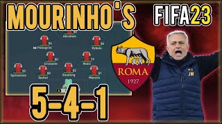 Replicate Jose Mourinhos 541 Roma Tactics in FIFA 23  Custom Tactics Explained [upl. by Ikik]