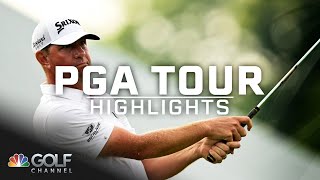 PGA Tour Highlights 2023 Wyndham Championship Round 4  Golf Channel [upl. by Naujad779]