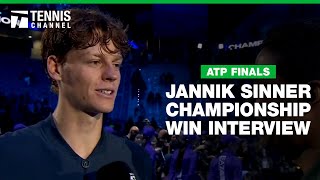 Jannik Sinner Reacts to YearEnd Title 🏆 Looks Ahead to 2025  2024 ATP Finals Championship [upl. by Whitehurst]