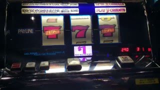 ★★ JACKPOT HANDPAY ★★ BIG WIN  Triple Gold Bars Slot [upl. by Lavina]