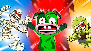 Zombie Kids Song  Finger Family  Halloween Monster  Tickle Man  Mosquito Five  Kids Songs [upl. by Aecila374]