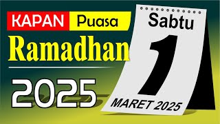 Puasa Ramadhan 2025 jatuh pada tanggal berapa  1 Ramadhan 1446 H  Jadwal Puasa  Kalender 2025 [upl. by Marja]