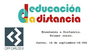 Sesión de acogida de Enseñanza a Distancia de FP de primer curso [upl. by Nowtna]