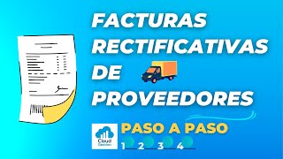 Facturas Rectificativas o de abono de Proveedores ☁️ Cloud Gestion [upl. by Kelsi]