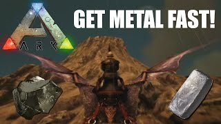 HOW TO EASILY GET METAL FAST  Ark Survival Evolved [upl. by Nerine]