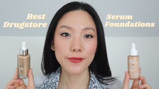 Drugstore Serum Foundations  Loreal True Match Nude Hyaluronic Tinted  Neutrogena Sensitive Skin [upl. by Pry210]