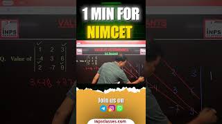 Short Trick to calculate Determinant in 5 Sec  NIMCET  IIT JEE  CUET  MAHCET inpsclasses [upl. by Assertal459]