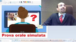 Prova orale del concorso simulato  diretta Youtube PARTE 1 632021 [upl. by Sherline]