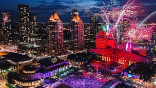 LIVE Canada Day 2023 Fireworks Celebration Square Mississauga 4K [upl. by Brodsky]