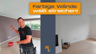 Farbige Wände weiß streichen [upl. by Marvella]