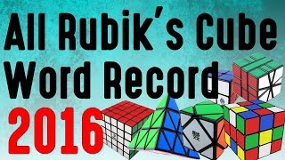 All Rubiks cube World Record 2016 [upl. by Ahsitan]