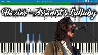 Hozier  Arsonists Lullaby Piano Tutorial  Sheets  MIDI Synthesia [upl. by Mehetabel]