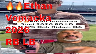 🔥🔥Ethan Vomacka 2026 RB LB 511 175 Oak Ridge CA coachschuman nucsports [upl. by Pazice377]