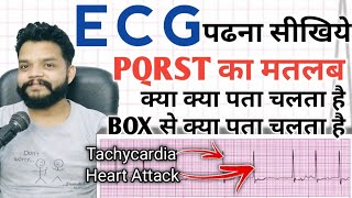 ECG पढ़ना सीखिये बहुत आसानी से बच्चा भी समझ जायगा  How To Read Ecg Report At Home In Hindi  Gyanear [upl. by Jannery]