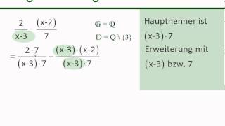 Bruchterme addieren und subtrahieren [upl. by Canale795]