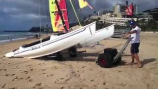 Easiest way to launch your catamaran [upl. by Teague]