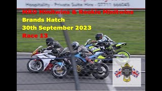 Race 13 Sat BMCRC MRO Minitwins amp Rookie Minitwins Brands Hatch 30th September 2023 Bemsee [upl. by Ahsiekar]