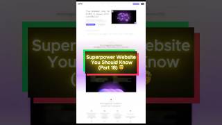 SUPERPOWER Website You Should Know Part 18 🤯 aiwebsite aidetector aitools [upl. by Vasileior758]