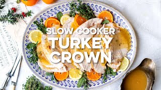 Slow Cooker Turkey Crown  Supergolden Bakes [upl. by Eyahc]