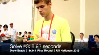 Drew Brads  US Rubiks Cube Champion 2015 [upl. by Koziara552]