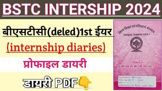 BSTC 1st year internship diaries 2024  profile diary pdf  bstc 1st internship diary kaise banaye [upl. by Allesig]