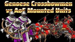 Genoese Crossbowmen Battle Every Mounted Unit From Age Of Empires 1 [upl. by Palermo]