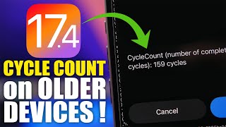 iOS 174  How to View Battery CYCLE COUNT on Older Devices [upl. by Atnes]