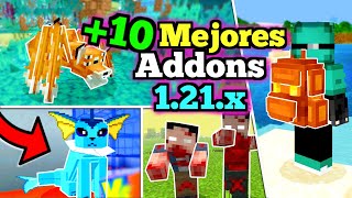 🔴 Top 10 ADDONS para Minecraft PE 121X MODS ADDONS Survival para MINECRAFT BEDROCK [upl. by Catto441]