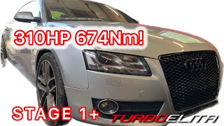 AUDI A5 8T 30TDI CCWA 310HP 674Nm 7gear Stronic EDC17CP14 Stage 1 [upl. by Ahsaenat]