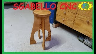 Sgabello economico Fai da te lavorazione a CNC [upl. by Anselmi669]