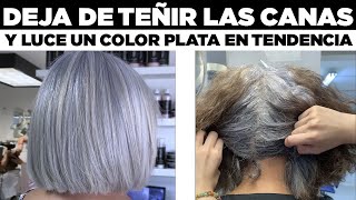 TIENES MUCHAS CANAS DEJA DE TEÑIRLO Y APLICA ESTE TONO PLATA EN SUPER TENDENCIA [upl. by Assirk]