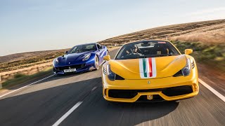 Ferrari F12 TDF v Speciale Aperta  SCD Driven [upl. by Oniotna]