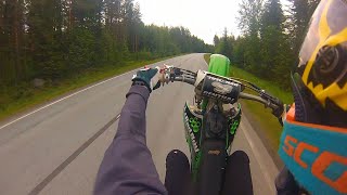 Kawasaki KX 450 F quotBAD BOYquot Wheelies  Riding  PURE SOUND [upl. by Chabot]