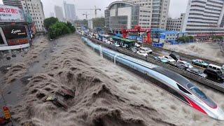 9 minutes ago in China Largescale flooding submerge a railway station in Changsha [upl. by Coulter]