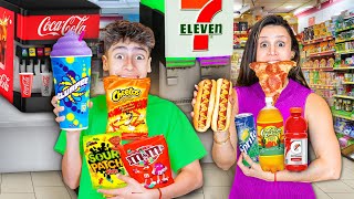 Eating 711 Food ONLY for a Day 🍕🌭 [upl. by Manup834]