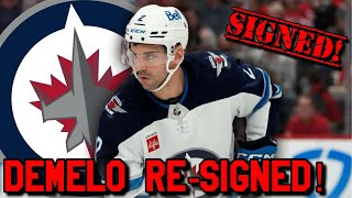 Winnipeg Jets ReSign Dylan Demelo to 4x49M Contract Jets Fan Reaction [upl. by Buzzell]