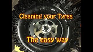 How to clean your RC Truck Tyresthe easy way  Crawler gets a wash [upl. by Latouche]