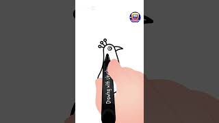 How to Draw a Peacock Shorts drawingtutorial drawingforkids chuchutv drawingshorts [upl. by Hamas]