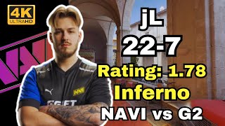 NAVI jL 227 vs G2 Inferno  EPL S20  Sep 21 2024 cs2 pov [upl. by Adnahcal]