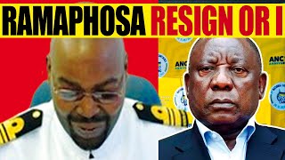 Cyril Ramaphosa resignation demand from exSA Navy officer Sylvester Mangolele [upl. by Tchao]