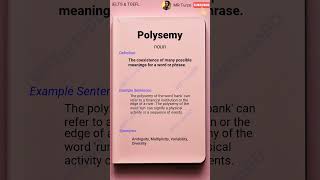 Polysemy IELTS amp TOEFL Vocabulary Daily [upl. by Nawj]