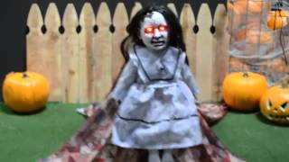 LUNGING GRAVEYARD BABY HALLOWEEN ANIMATRONIC PROP [upl. by Zumstein]