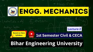 Engineering MechanicsLecture2  1st Semester Civil  Bihar Engineering University [upl. by Zabrine701]